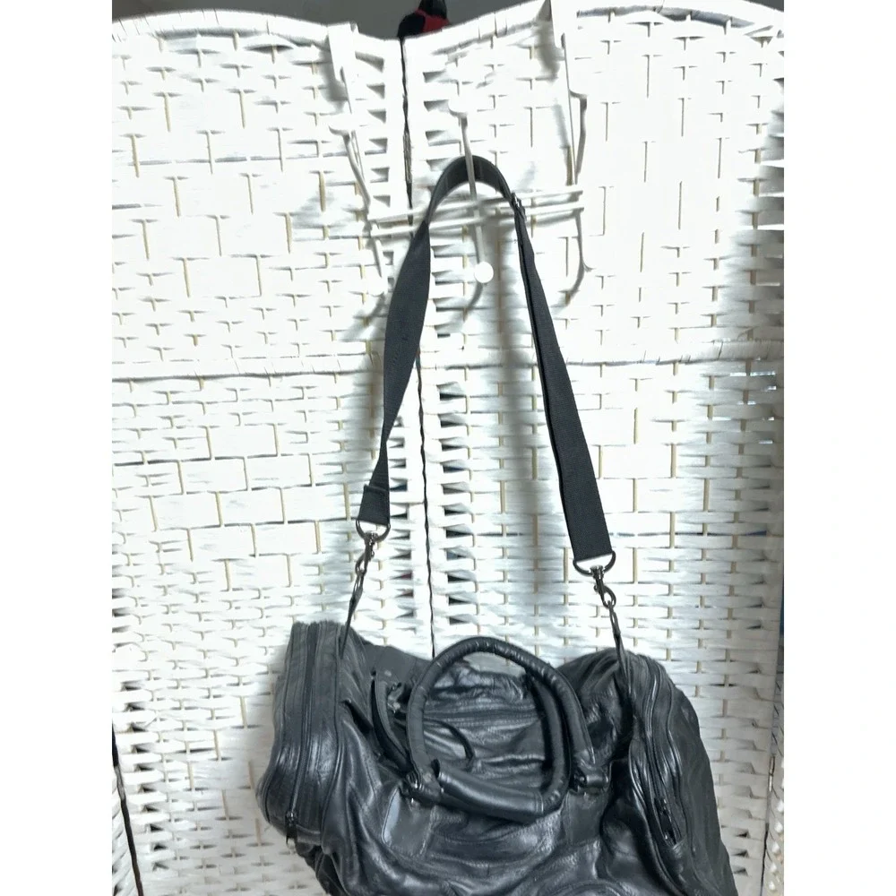 Vintage Trump Marina Hotel Casino Leather Duffle Travel Bag,‎ Atlantic City NJ
